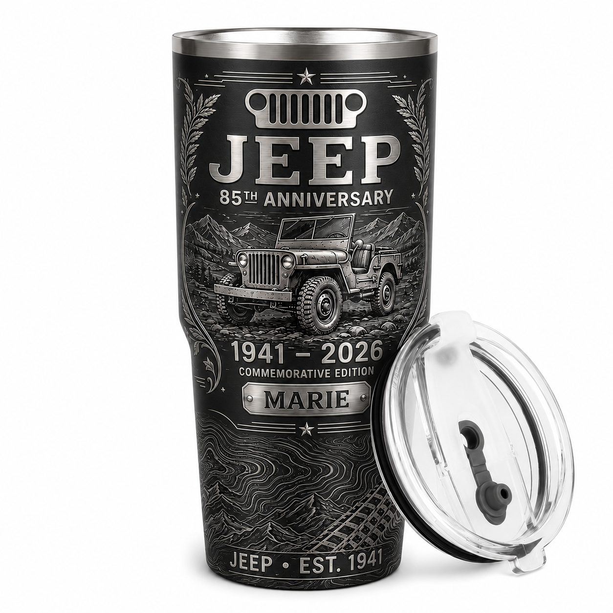 Personalized  Jeep 85th Anniversary Tumbler 40oz, 30oz, 20oz