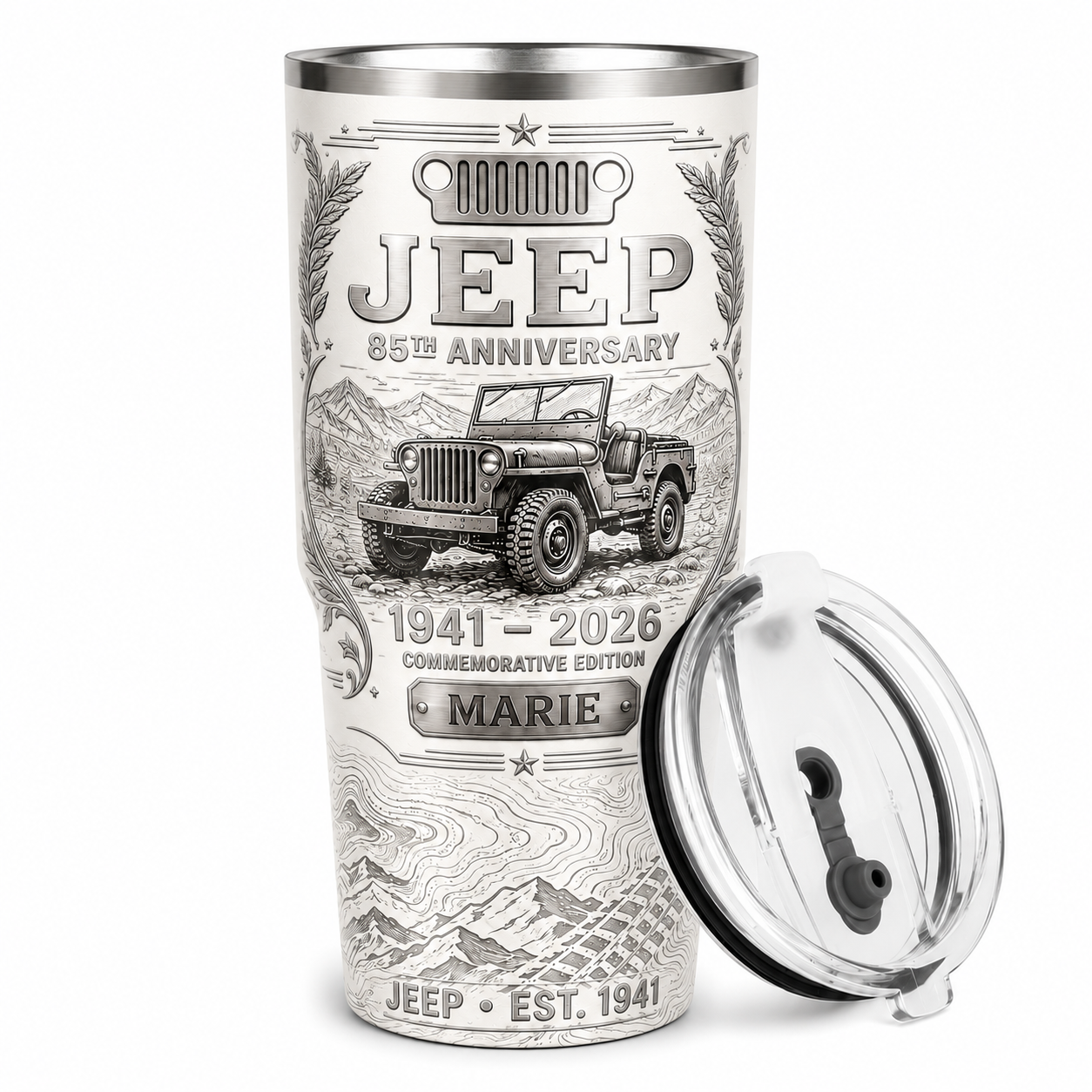 Personalized  Jeep 85th Anniversary Tumbler 40oz, 30oz, 20oz