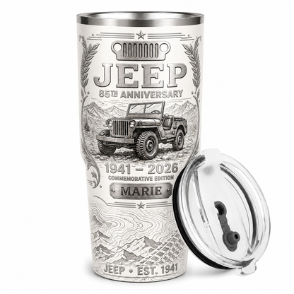 Personalized  Jeep 85th Anniversary Tumbler 40oz, 30oz, 20oz