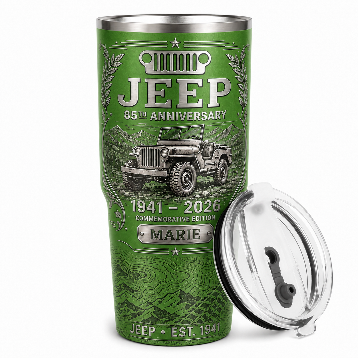 Personalized  Jeep 85th Anniversary Tumbler 40oz, 30oz, 20oz