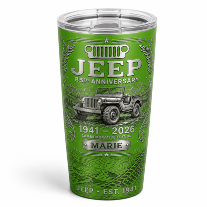 Personalized  Jeep 85th Anniversary Tumbler 40oz, 30oz, 20oz