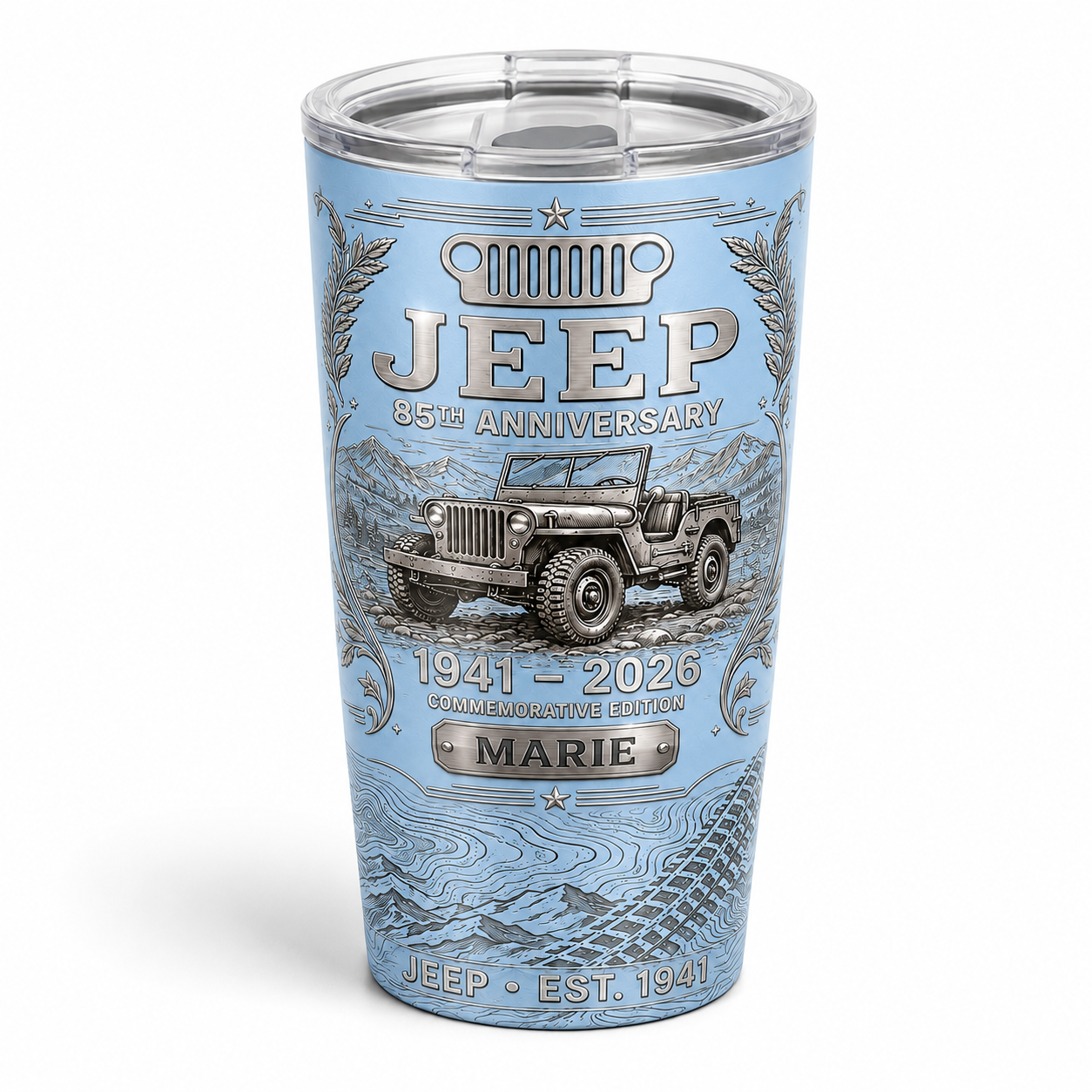 Personalized  Jeep 85th Anniversary Tumbler 40oz, 30oz, 20oz