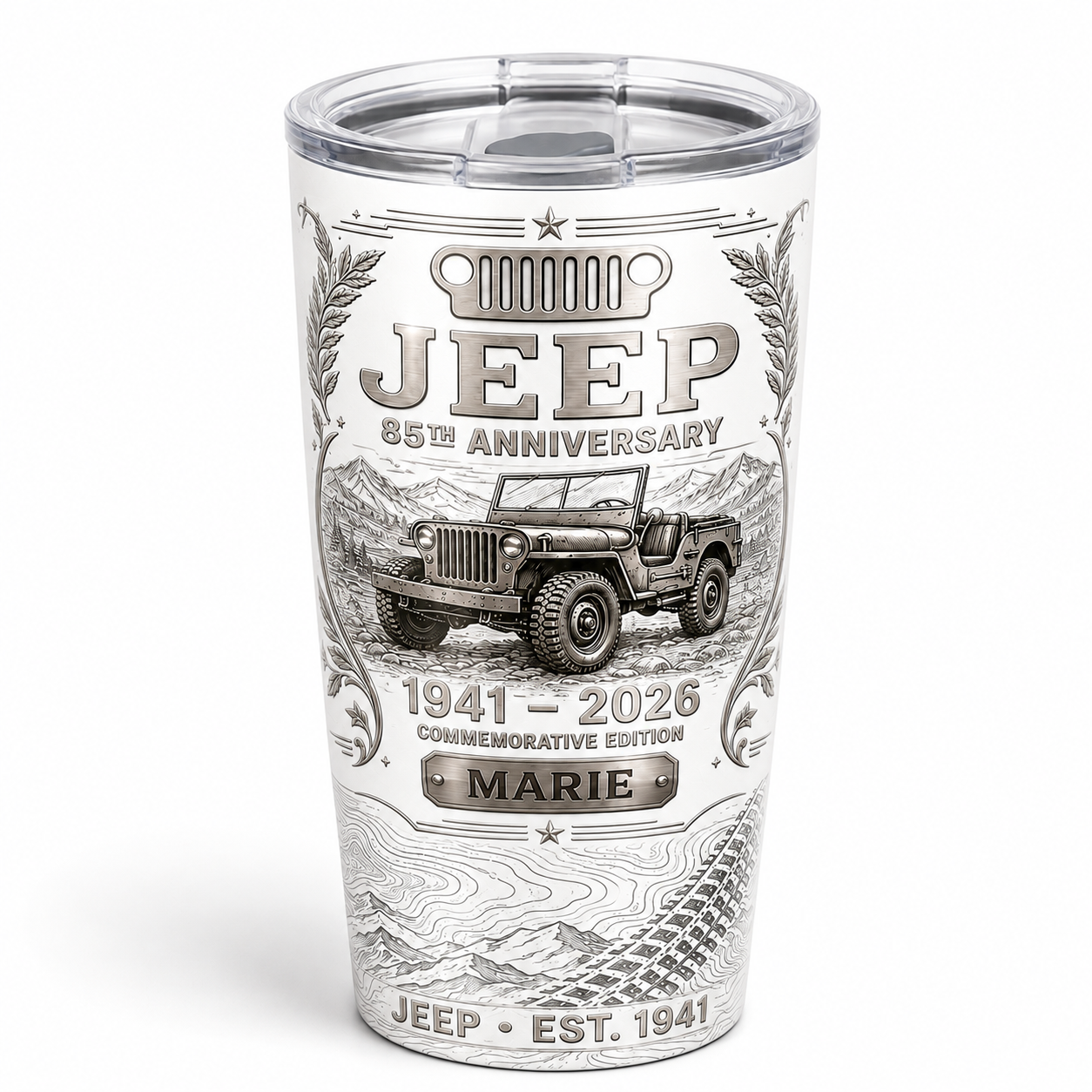 Personalized  Jeep 85th Anniversary Tumbler 40oz, 30oz, 20oz