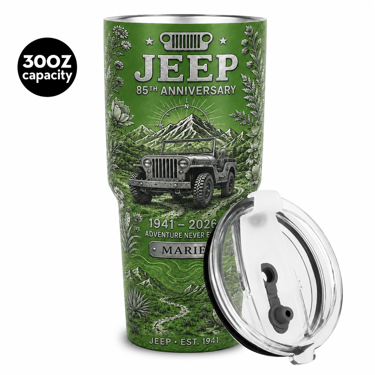 Personalized  Jeep 85th Anniversary Tumbler 40oz, 30oz, 20oz V2
