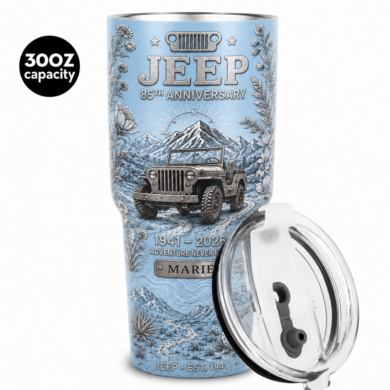 Personalized  Jeep 85th Anniversary Tumbler 40oz, 30oz, 20oz V2