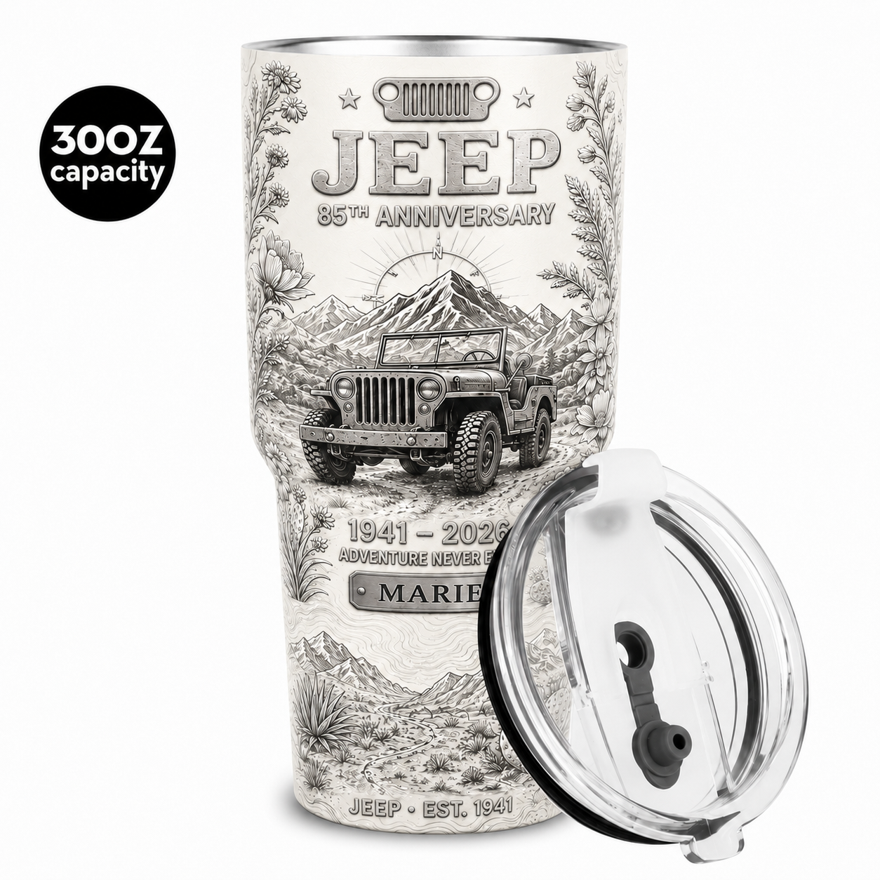 Personalized  Jeep 85th Anniversary Tumbler 40oz, 30oz, 20oz V2