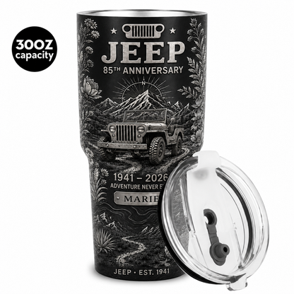 Personalized  Jeep 85th Anniversary Tumbler 40oz, 30oz, 20oz V2