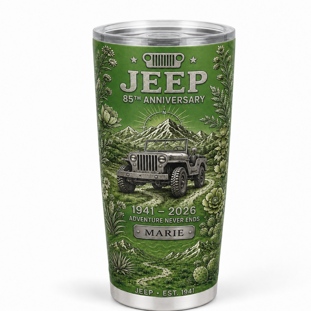 Personalized  Jeep 85th Anniversary Tumbler 40oz, 30oz, 20oz V2