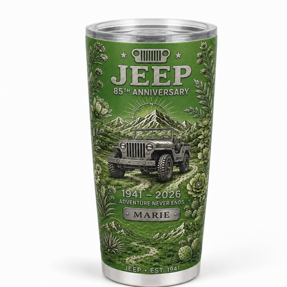 Personalized  Jeep 85th Anniversary Tumbler 40oz, 30oz, 20oz V2