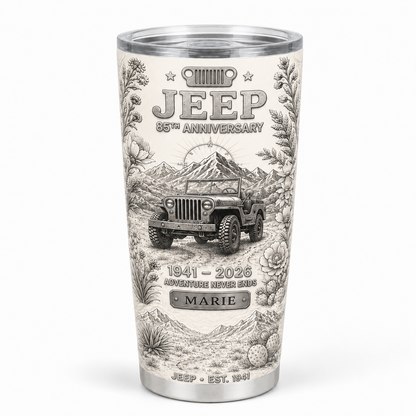 Personalized  Jeep 85th Anniversary Tumbler 40oz, 30oz, 20oz V2