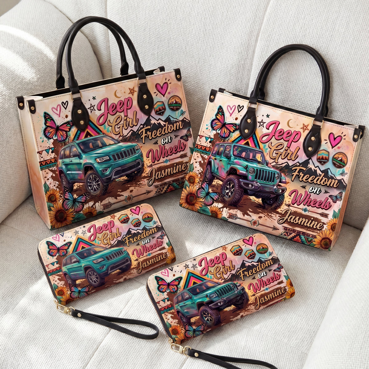 Freedom On Wheels Personalized Leather Bag + FREE Wallet