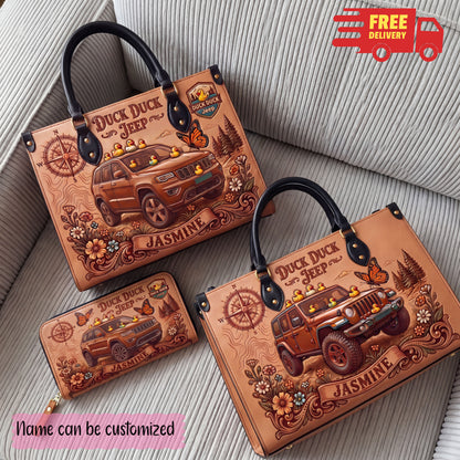 Duck Duck Jeep Personalized Leather Bag + FREE Wallet