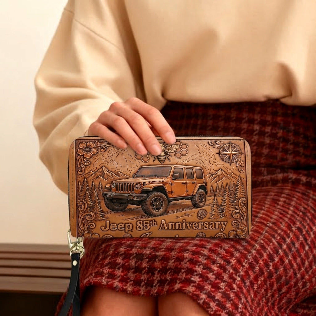 Jeep 85th Anniversary V4 Personalized Leather Bag + Free Wallet