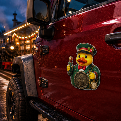 Jeep 85th anniversary Christmas duck vinyl magnet V5