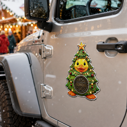Jeep 85th anniversary Christmas duck vinyl magnet V4