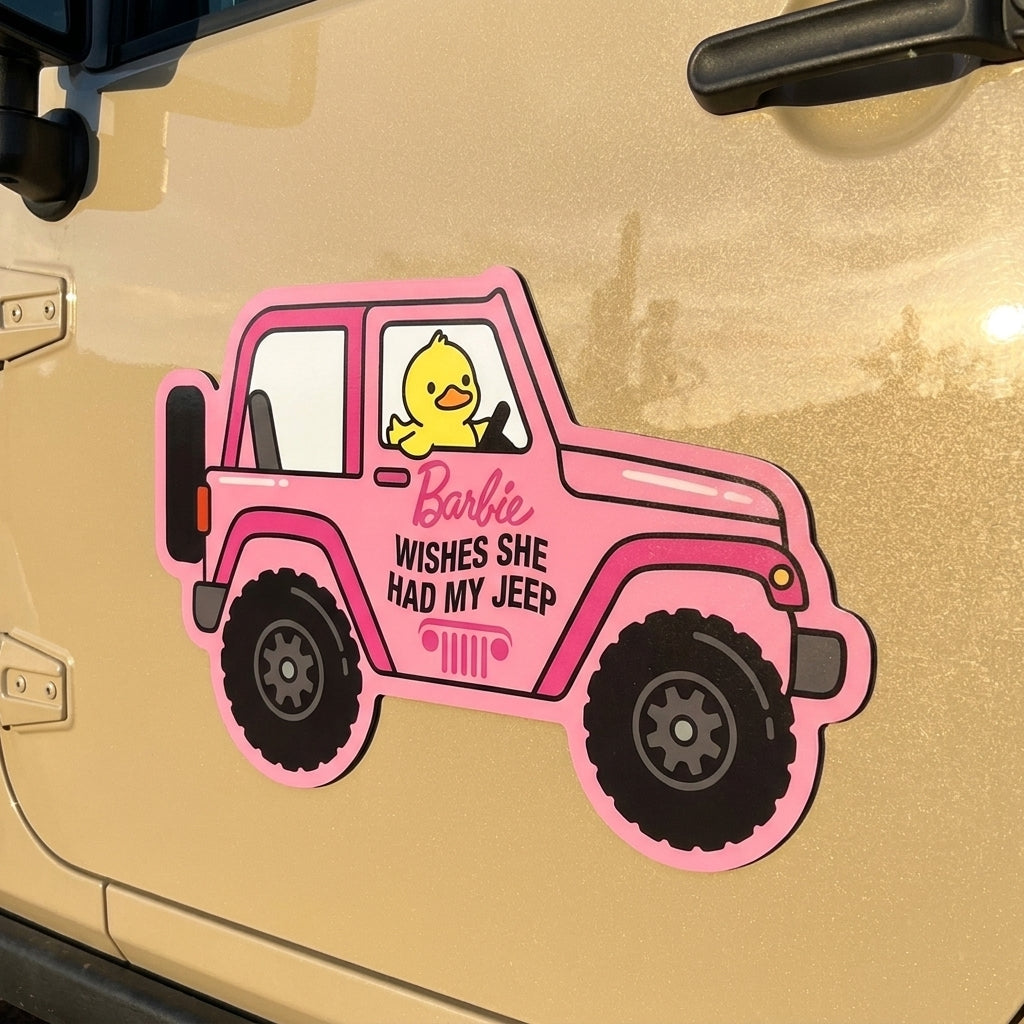 Barbie Wishes She Had My Jeep v1 Car Magnet