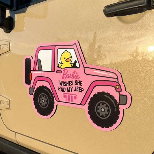 Barbie Wishes She Had My Jeep v1 Car Magnet