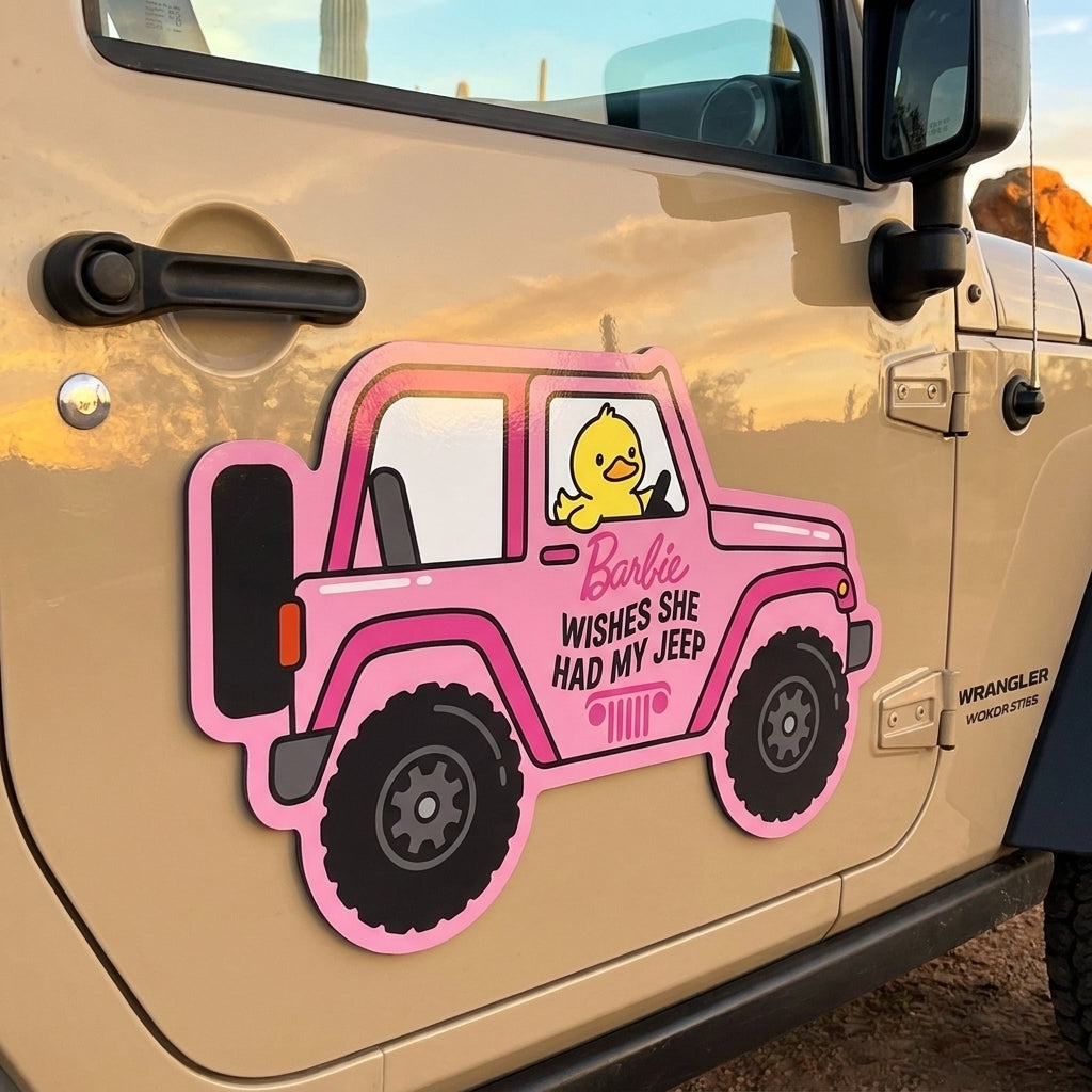 Barbie Wishes She Had My Jeep v1 Car Magnet