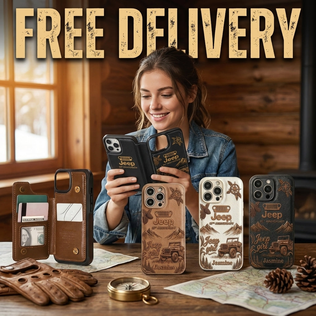 Jeep 85th Anniversary Personalized Leather Phone Case