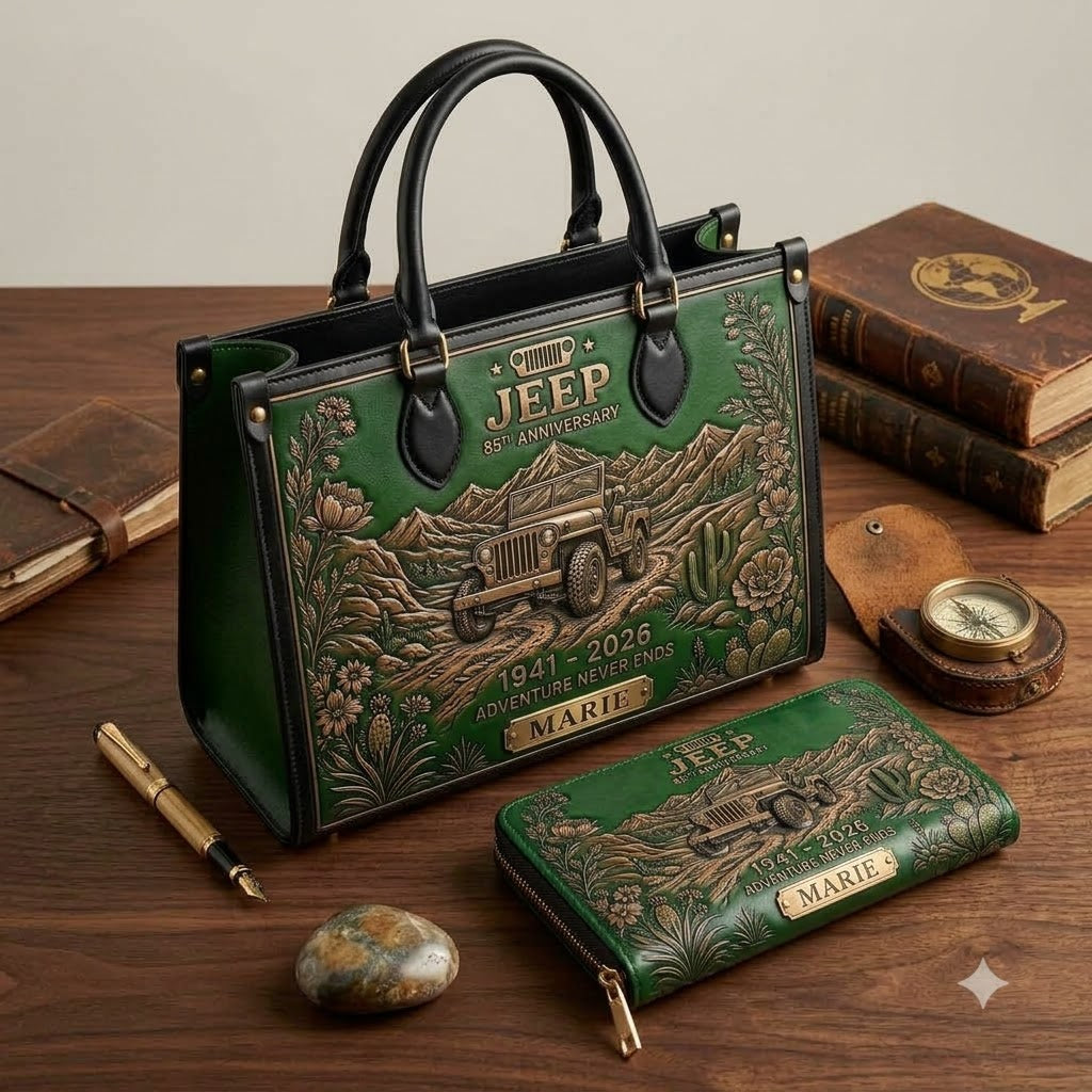 Adventure Never Ends Personalized Leather Bag + Free Wallet