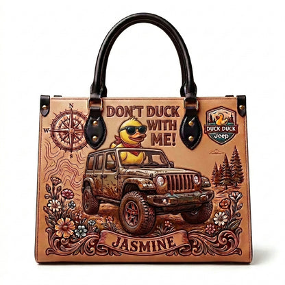Don't Duck With Me Personalized Leather Bag + Free Wallet