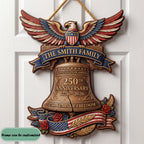United States 250th Anniversary Bell Personalized Custom Door Sign