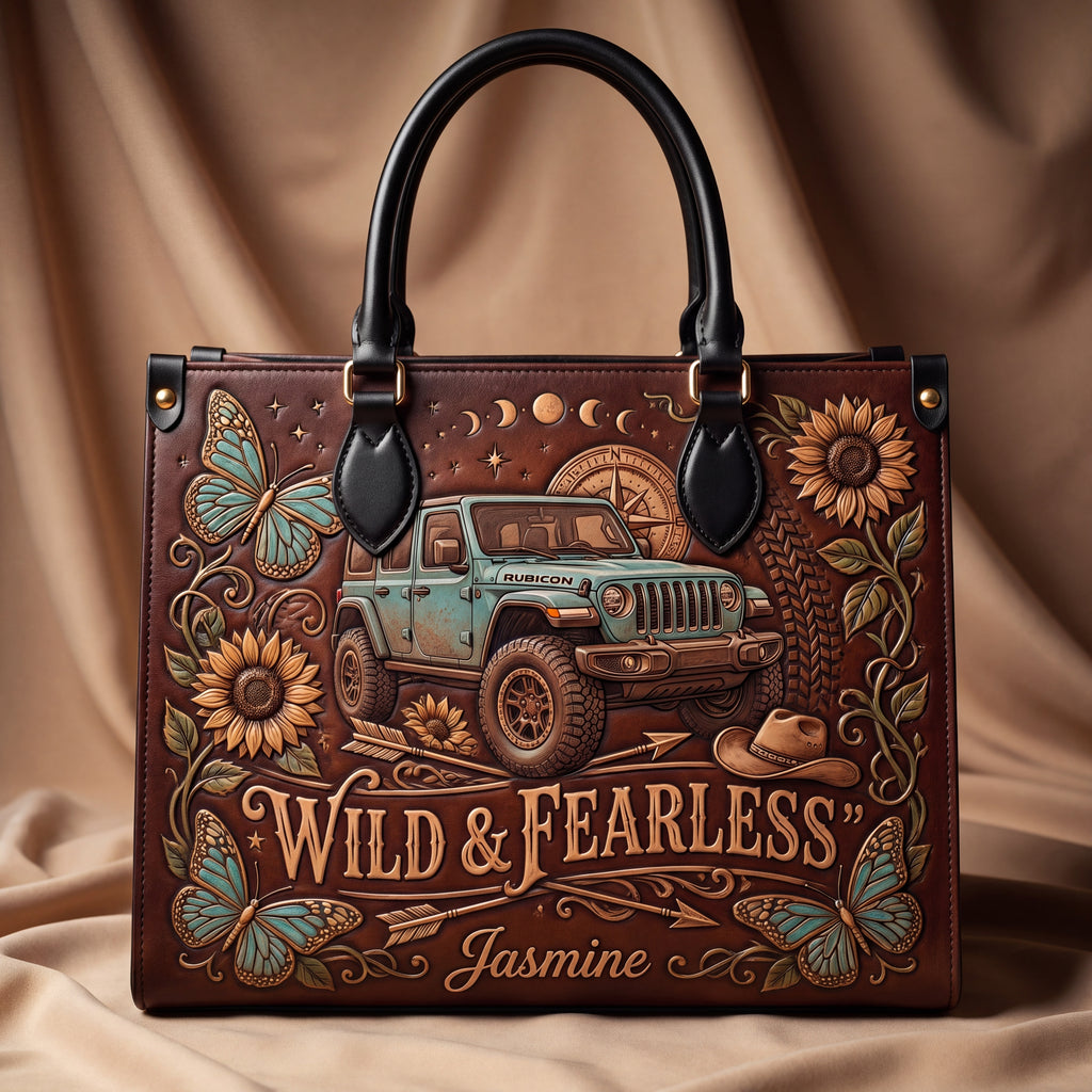 Wild & Fearless Personalized Leather Bag