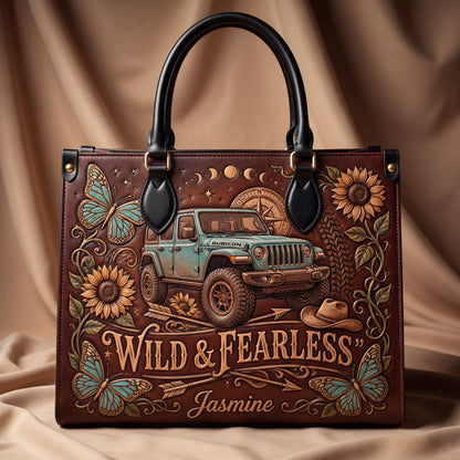 Wild & Fearless Personalized Leather Bag