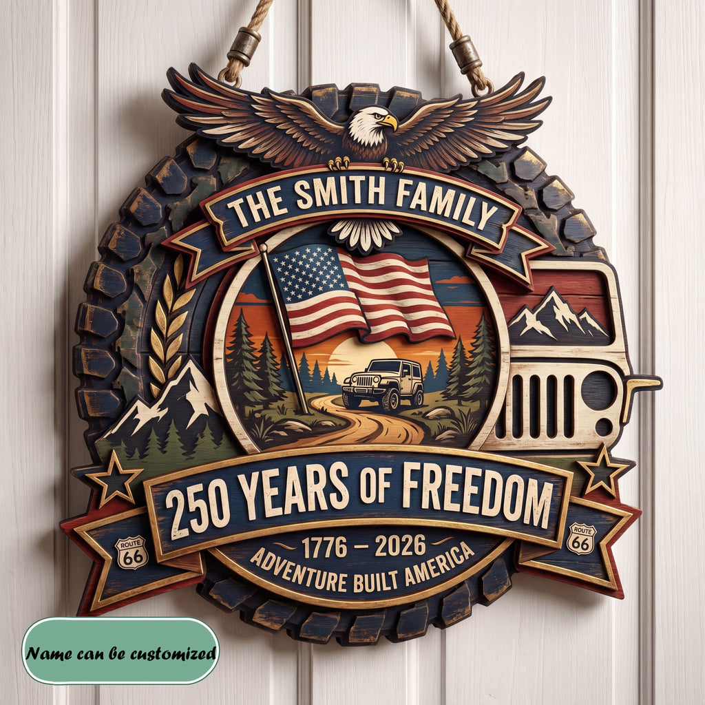 Adventure Built America Personalized Custom Door Sign