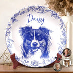 Custom Photo Pencil Sketch Loving Couple Family Pet - Personalized Ring Dish