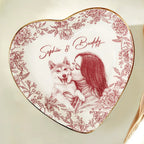 Custom Photo Pencil Sketch Loving Couple Family Pet - Personalized Ring Dish