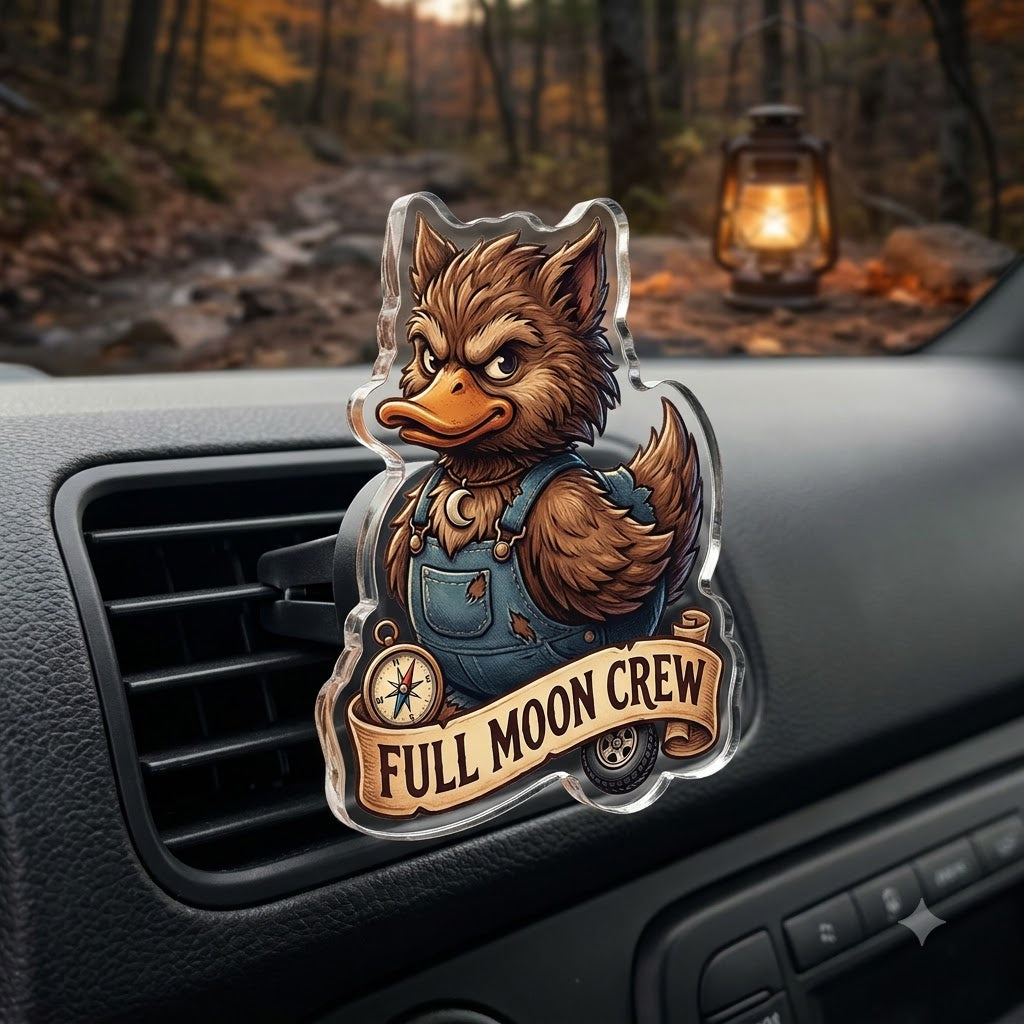 Werewolf Duck Acrylic Car Air Vent Clip