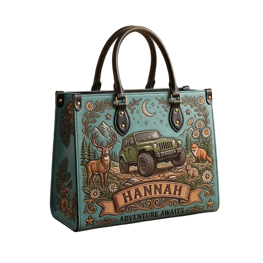 Adventure Awaits Personalized Leather Bag + Free Wallet