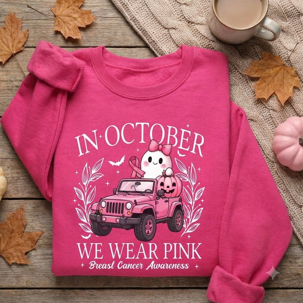 In October We Wear Pink V2 T-shirt Hoodie Sweatshirt