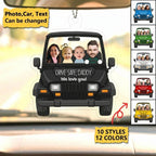 Drive Safe Daddy/Mommy V2 Personalized Acrylic Car Hanging