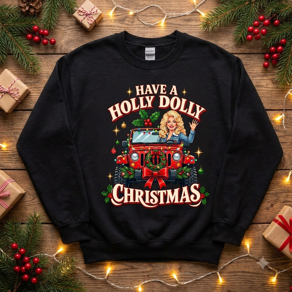 Holly Dolly Christmas Sweatshirt
