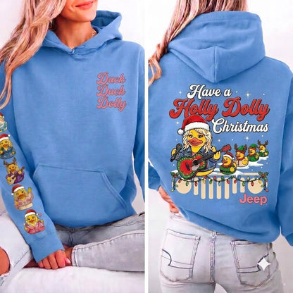 Duck Duck Dolly Christmas Hoodie