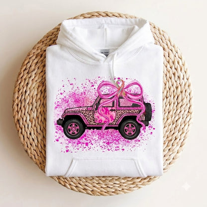 Pink Ribbon Jeep T-shirt Hoodie Sweatshirt