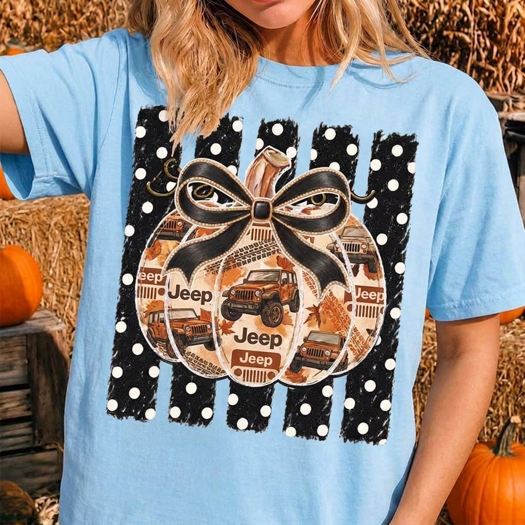 Polka Dot Jeep Pumpkin T-shirt Hoodie Sweatshirt