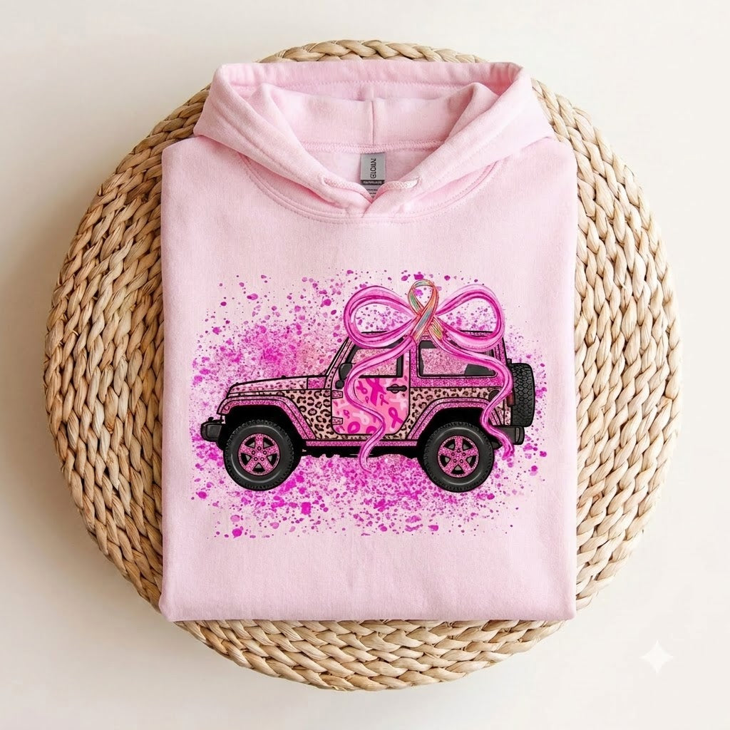 Pink Ribbon Jeep T-shirt Hoodie Sweatshirt