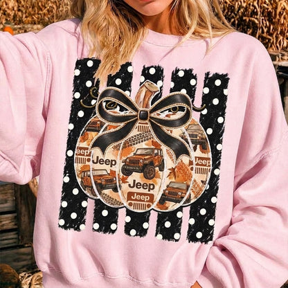 Polka Dot Jeep Pumpkin T-shirt Hoodie Sweatshirt