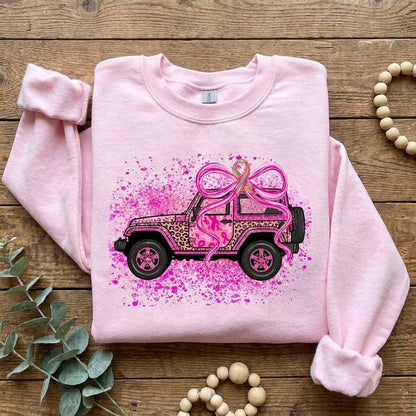 Pink Ribbon Jeep T-shirt Hoodie Sweatshirt