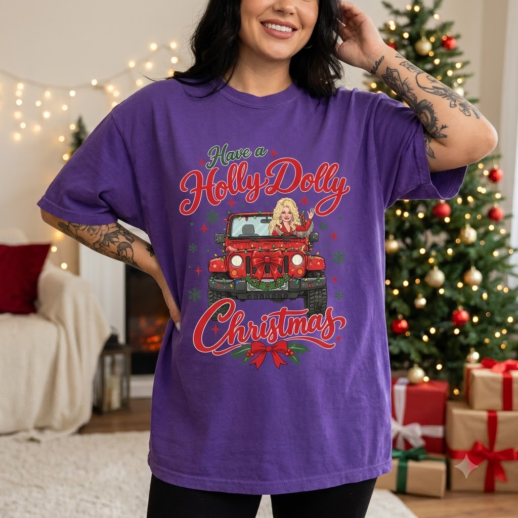 Have A Holly Dolly Christmas V2 T-shirt