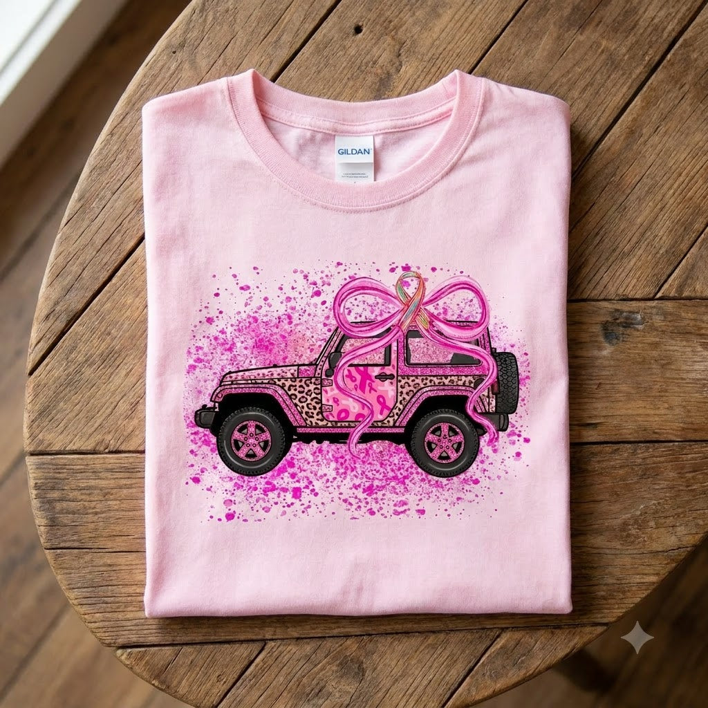 Pink Ribbon Jeep T-shirt Hoodie Sweatshirt