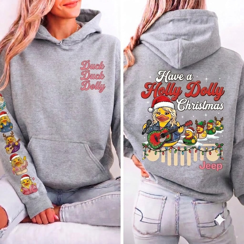 Duck Duck Dolly Christmas Hoodie