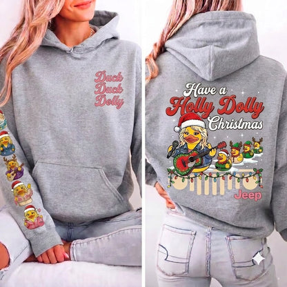 Duck Duck Dolly Christmas Hoodie
