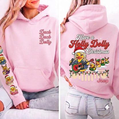 Duck Duck Dolly Christmas Hoodie