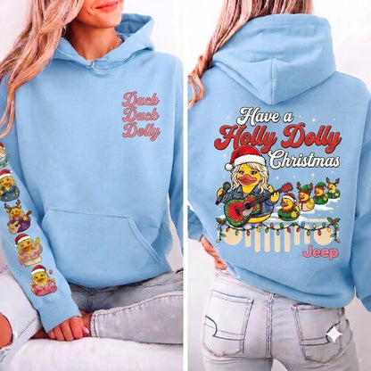 Duck Duck Dolly Christmas Hoodie