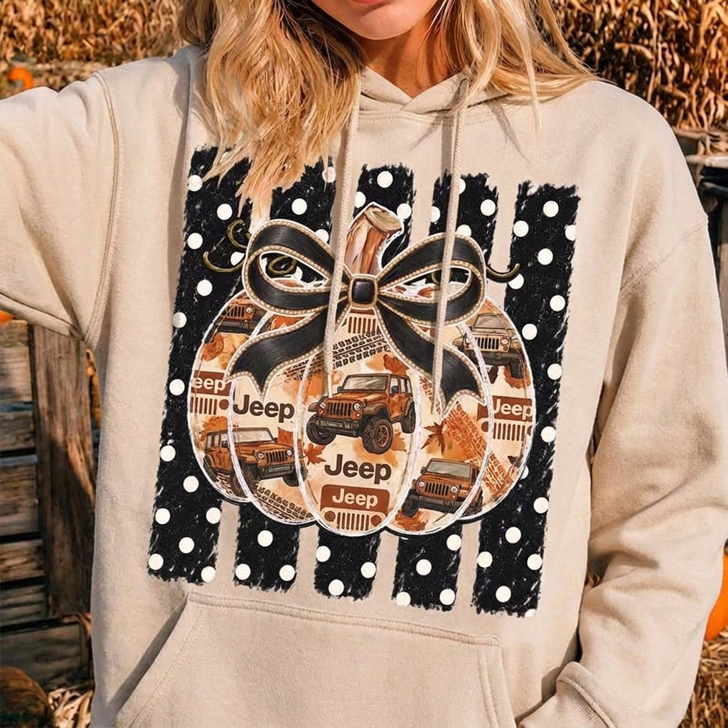 Polka Dot Jeep Pumpkin T-shirt Hoodie Sweatshirt