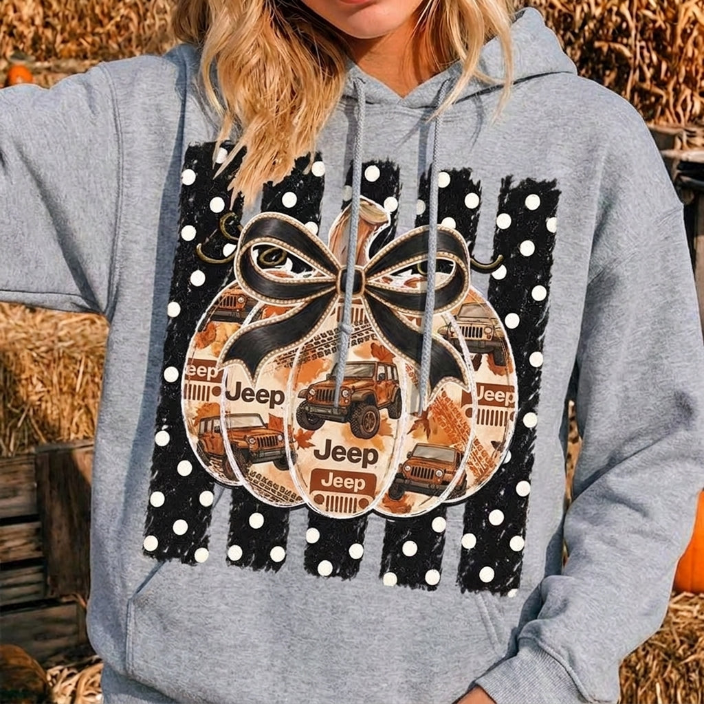 Polka Dot Jeep Pumpkin T-shirt Hoodie Sweatshirt